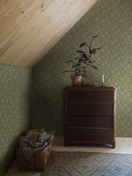 Vliesbehang in een slaapkamer